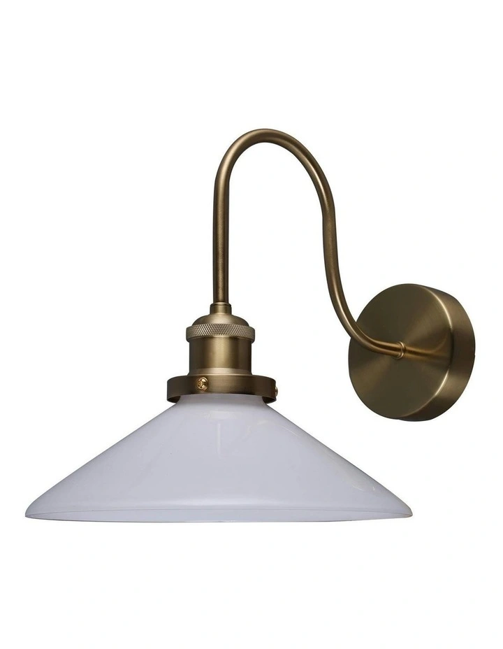 Gemma Glass Wall Light in White image 1