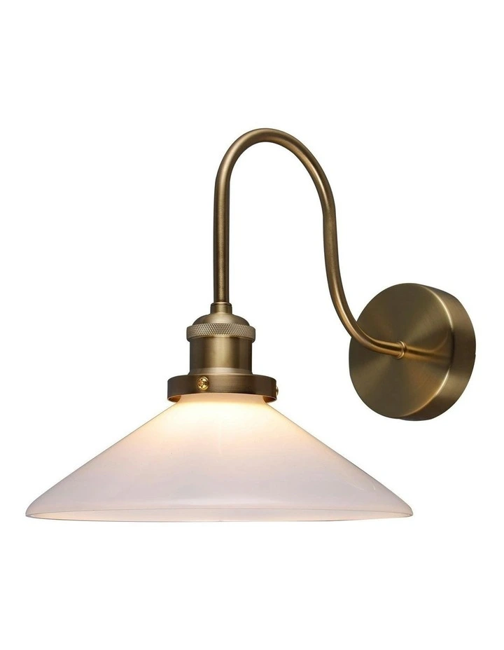 Gemma Glass Wall Light in White image 2