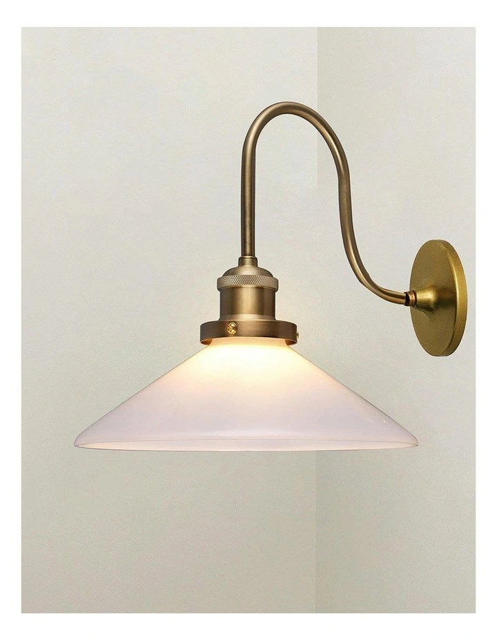 Gemma Glass Wall Light in White image 3