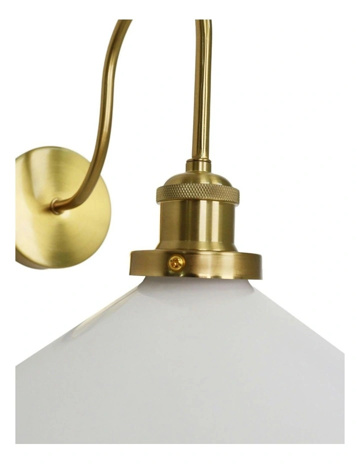 Gemma Glass Wall Light in White image 4