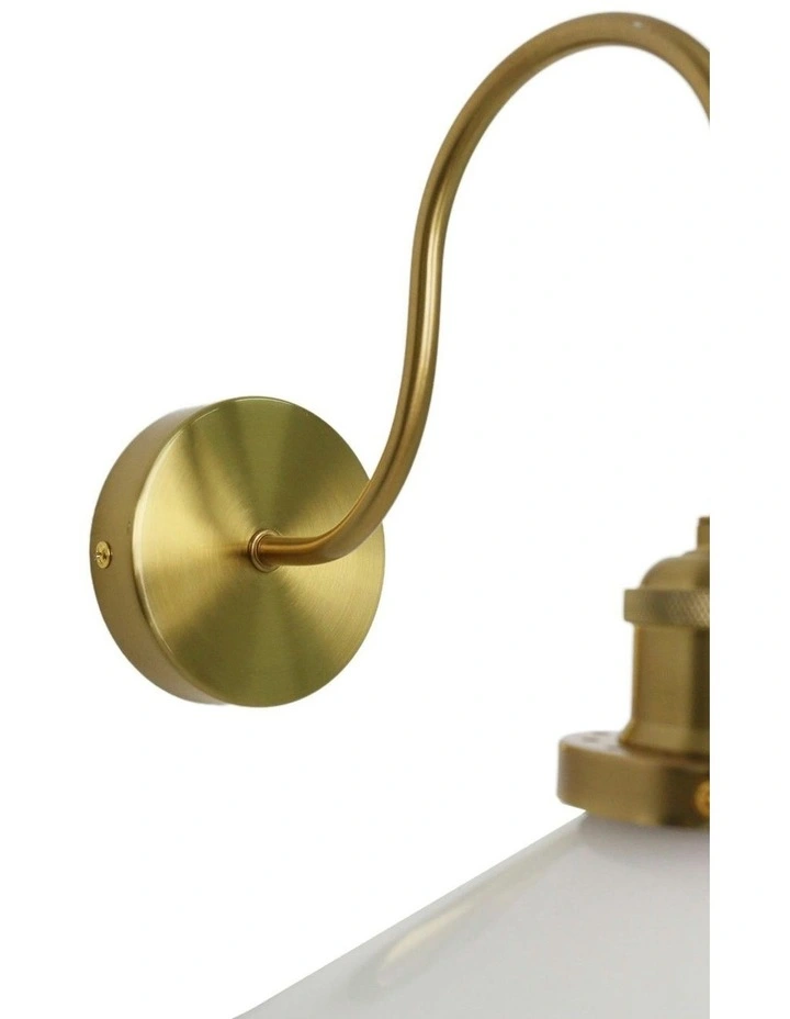 Gemma Glass Wall Light in White image 5