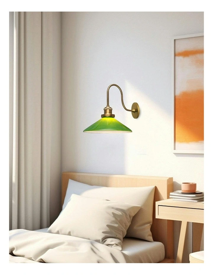 Gemma Glass Wall Light in Green image 4