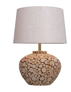 Hallie Table Lamp in Brown