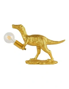 Velociraptor Grip Table Lamp in Gold