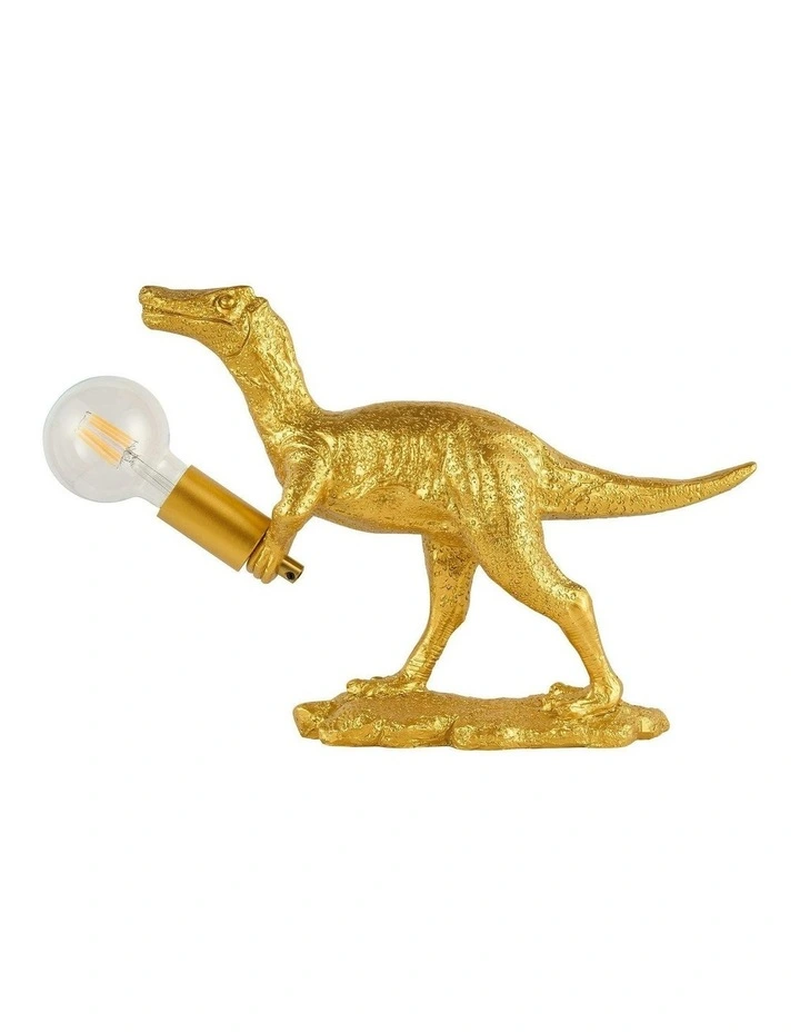 Velociraptor Grip Table Lamp in Gold image 1