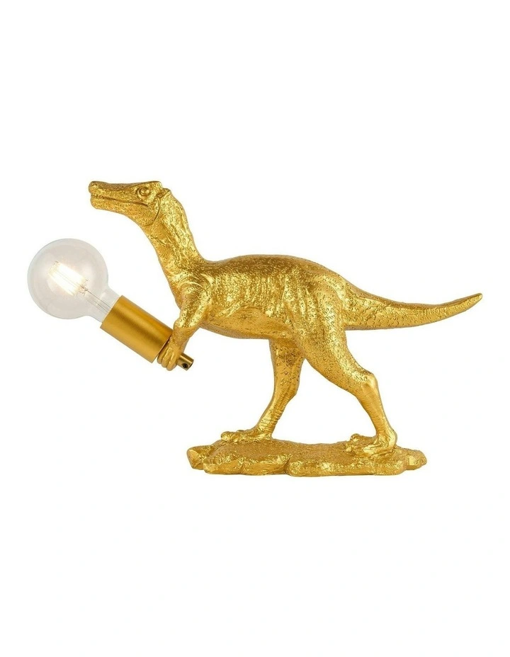 Velociraptor Grip Table Lamp in Gold image 2
