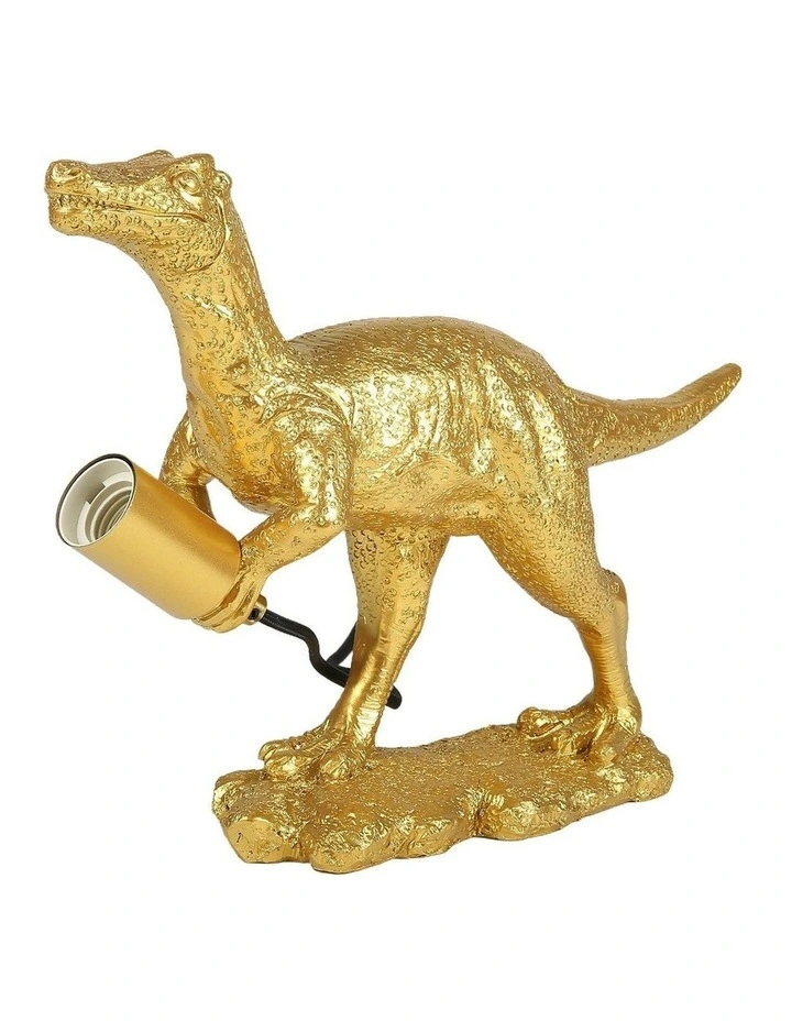 Velociraptor Grip Table Lamp in Gold image 3