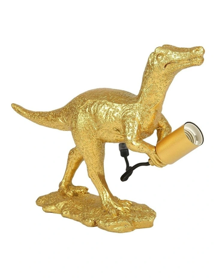 Velociraptor Grip Table Lamp in Gold image 6