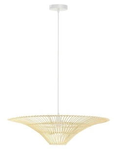 Felicity Rattan Pendant Small Light in Brown