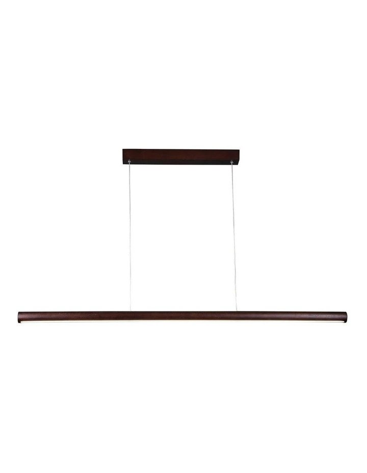 Freya LED Small Pendant Light in Walnut image 2