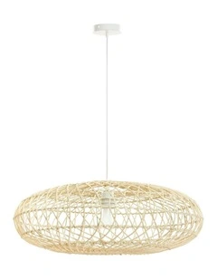 Laurel Rattan Small Pendant Light in Natural
