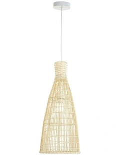 Lilia Rattan Small Pendant Light in Natural