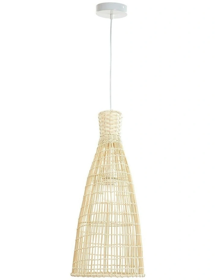 Lilia Rattan Small Pendant Light in Natural image 1