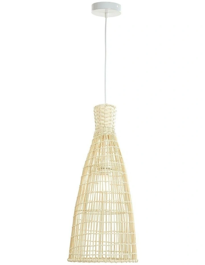 Lilia Rattan Small Pendant Light in Natural image 2
