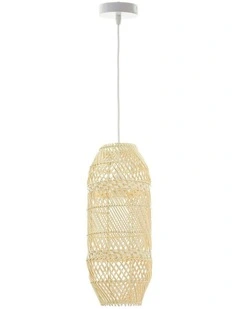 Zinnia Rattan Pendant Small Light in Natural
