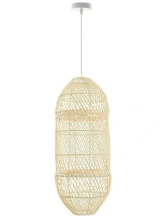 Zinnia Rattan Pendant Large Light in Natural