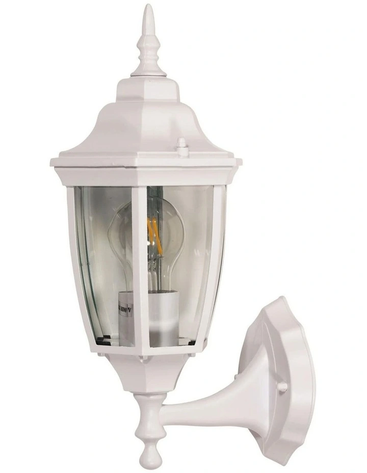 Highgate Up Outdoor Wall Light in White image 1