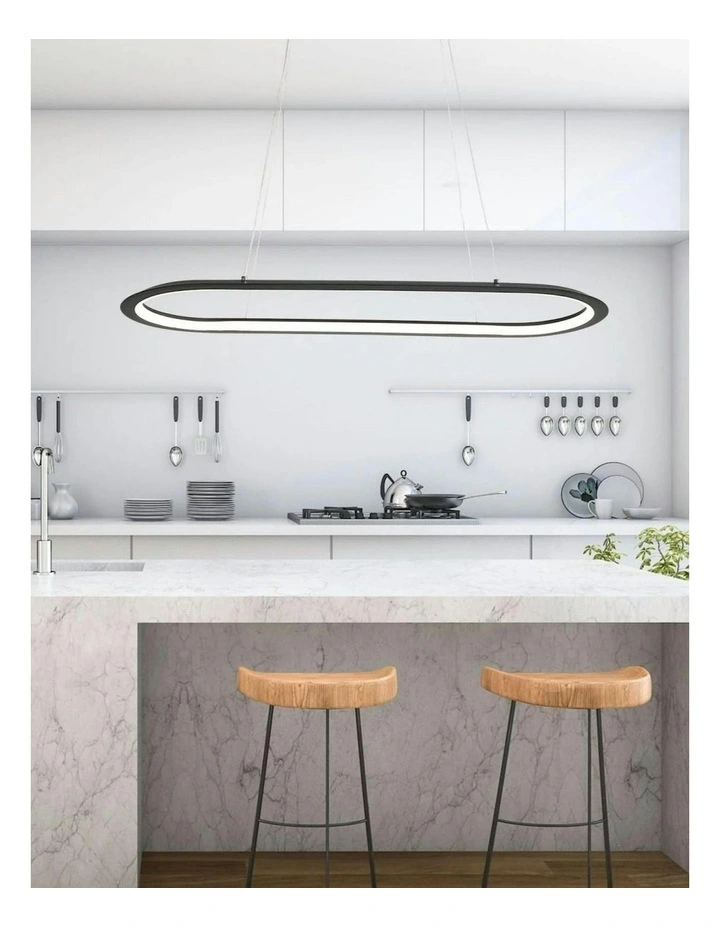 Ovale Color Tuning System LED Pendant Light in Black image 3