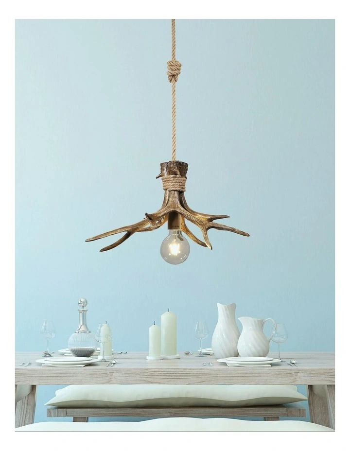 Hyort Single Derr Antler Designer Pendant Light image 3