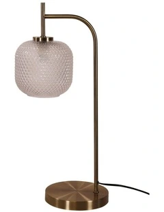 Cross Table Lamp in Antique Brass