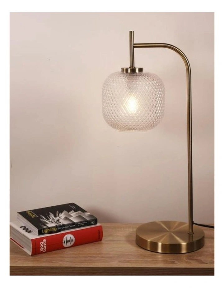 Cross Table Lamp in Antique Brass image 2
