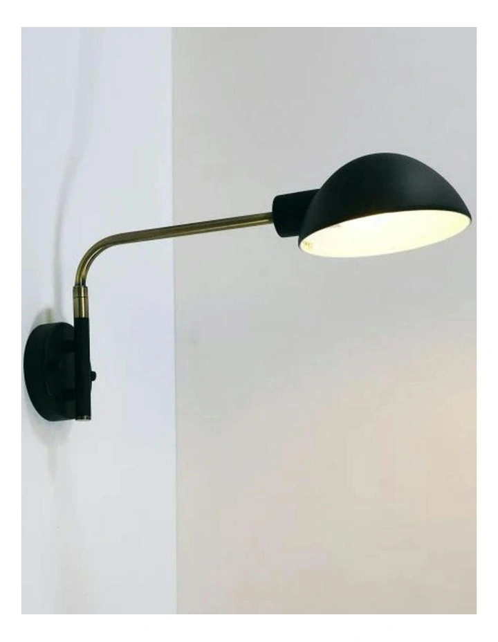 Klass Swing Arm Wall Light Antique in Brass image 5