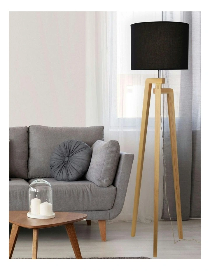 Lund Complete Floor Lamp in Black image 2