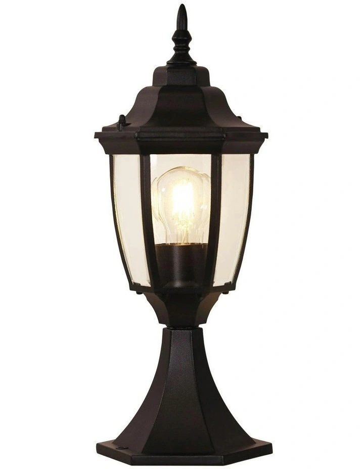 Highgate Newell Pillar Light Black image 3