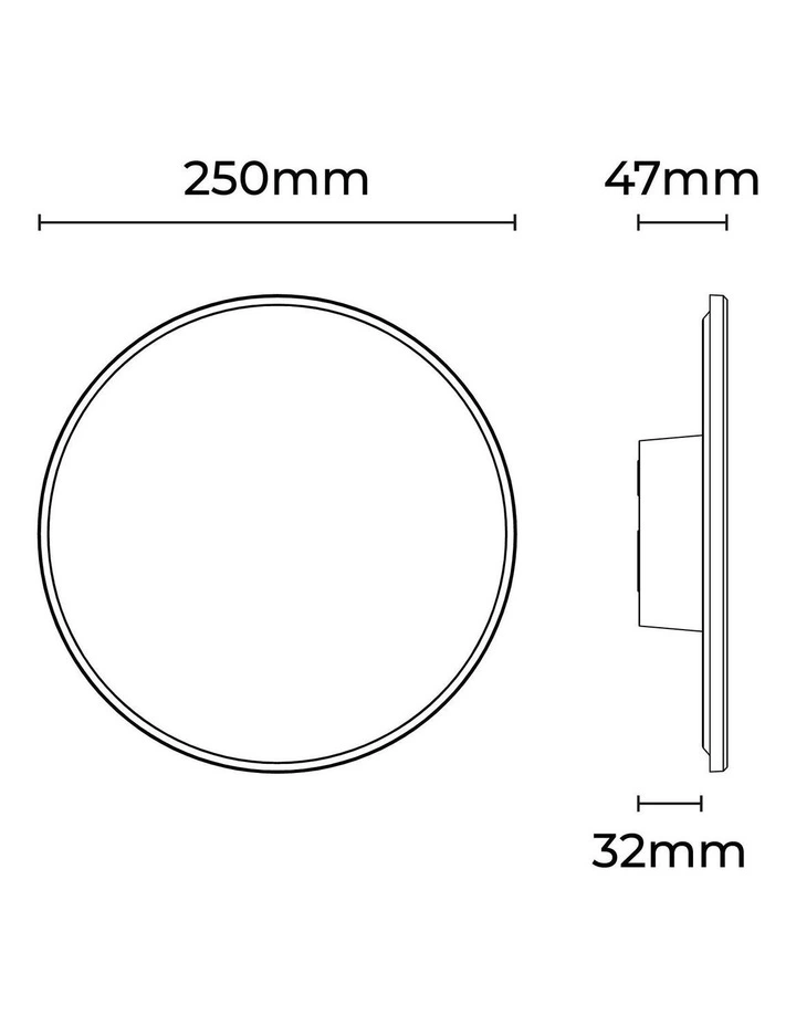 Orlan LED Colouring Shifting Disc Wall Sconce 250mm in Black image 3