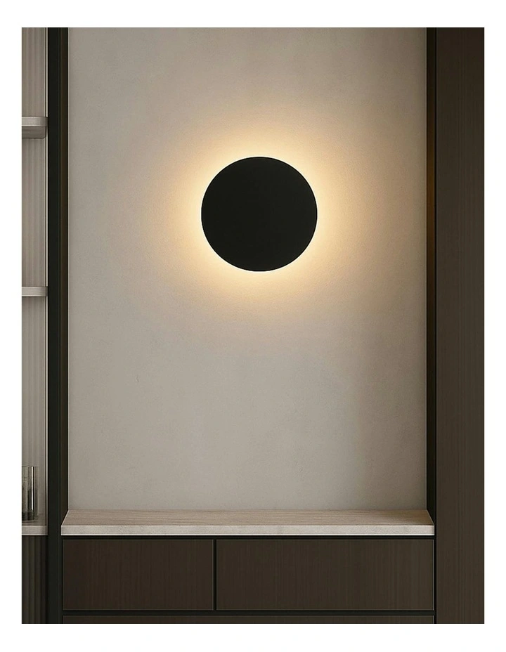 Orlan LED Colouring Shifting Disc Wall Sconce 250mm in Black image 4