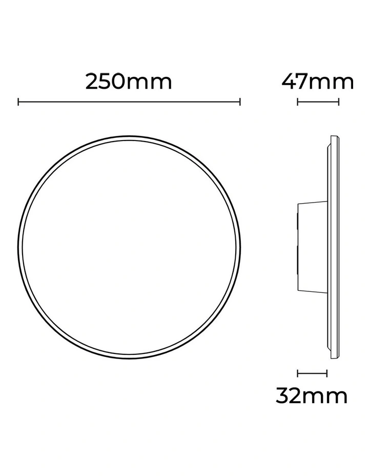 Orlan LED Colouring Disc Wall Sconce 250mm in White image 7