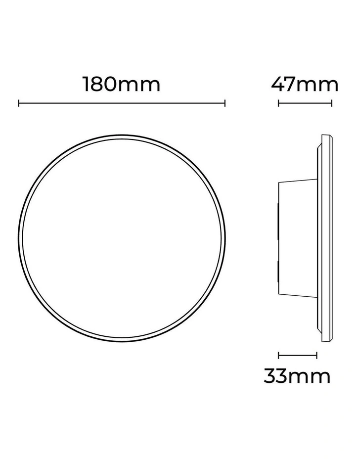 Orlan LED Colouring Disc Wall Sconce 180mm in Black image 2