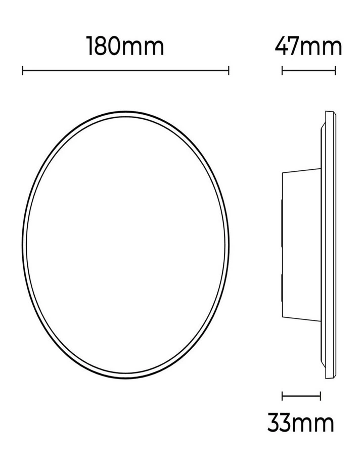 Orlan LED Colouring Disc Wall Sconce 180mm in Black image 6