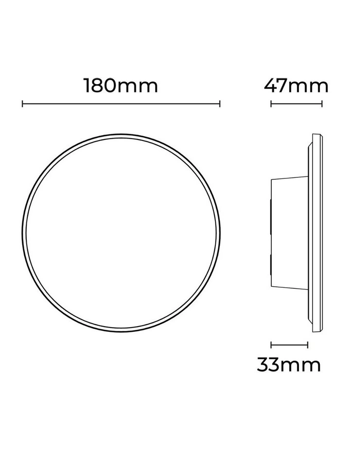 Orlan LED Colouring Disc Wall Sconce 180mm in White image 6