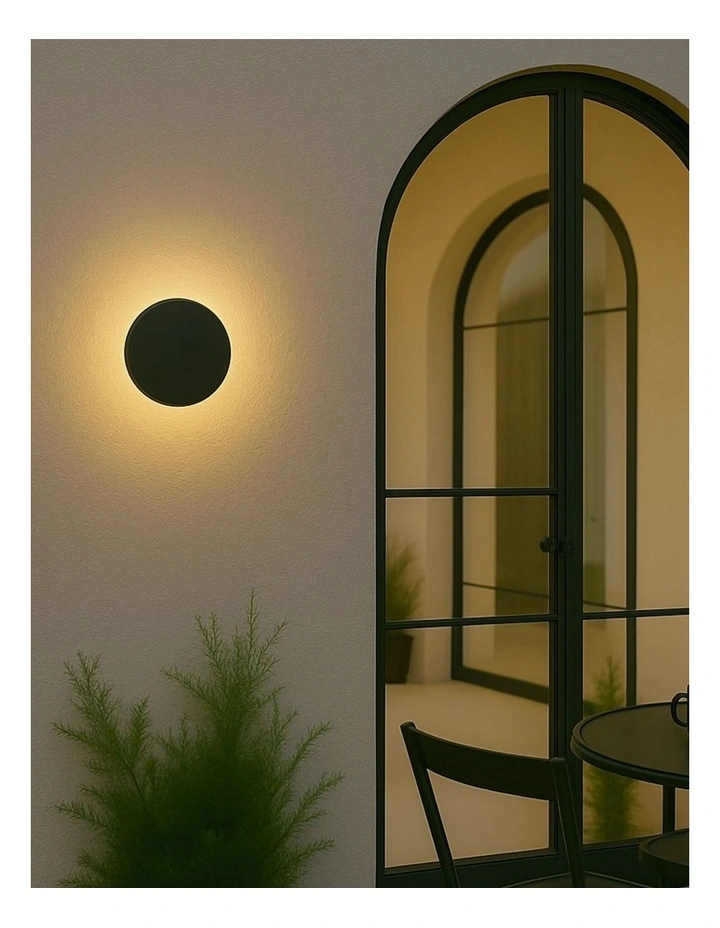 Orlan LED Colouring Disc Wall Sconce 120mm in Black image 2