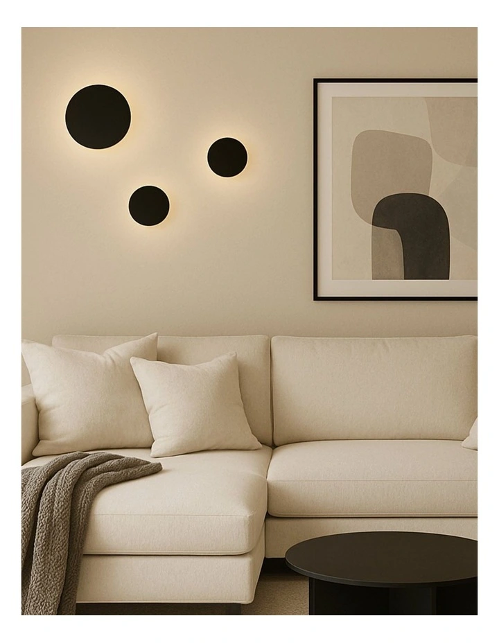 Orlan LED Colouring Disc Wall Sconce 120mm in Black image 5