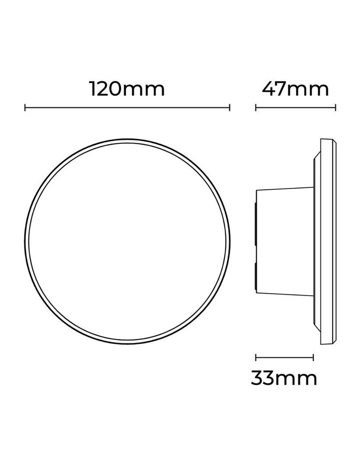 Orlan LED Colouring Disc Wall Sconce 120mm in Black image 6