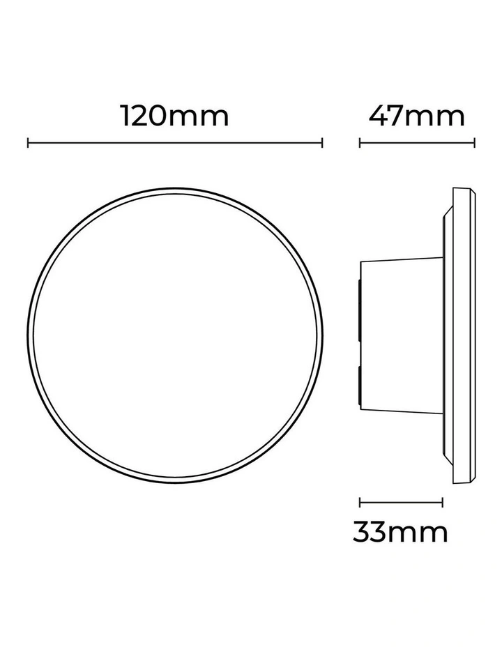 Orlan LED Colouring Disc Wall Sconce 120mm in White image 6