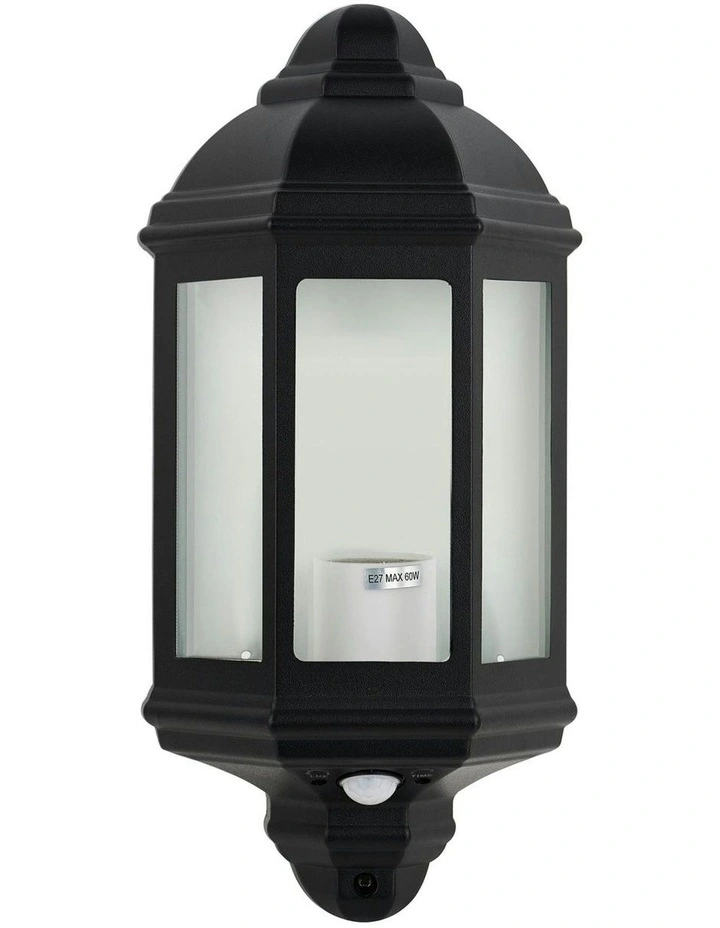 Avara Outdoor Wall Sconce With Sensor in Black image 2