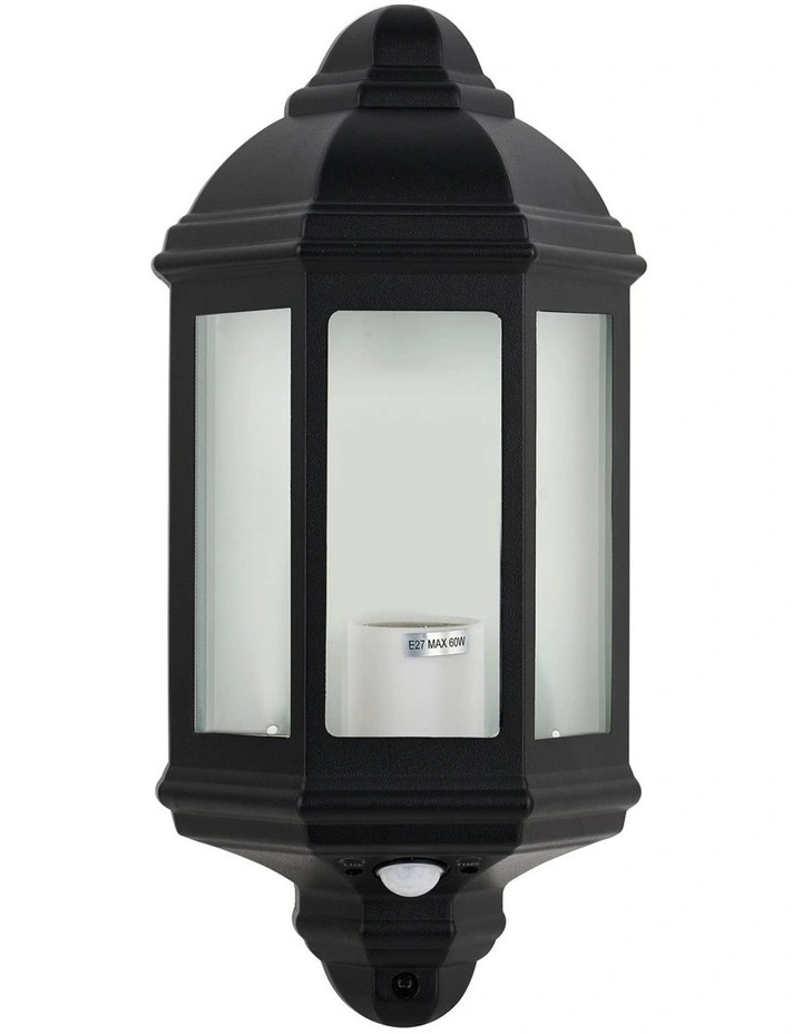 Avara Outdoor Wall Sconce With Sensor in Black image 3