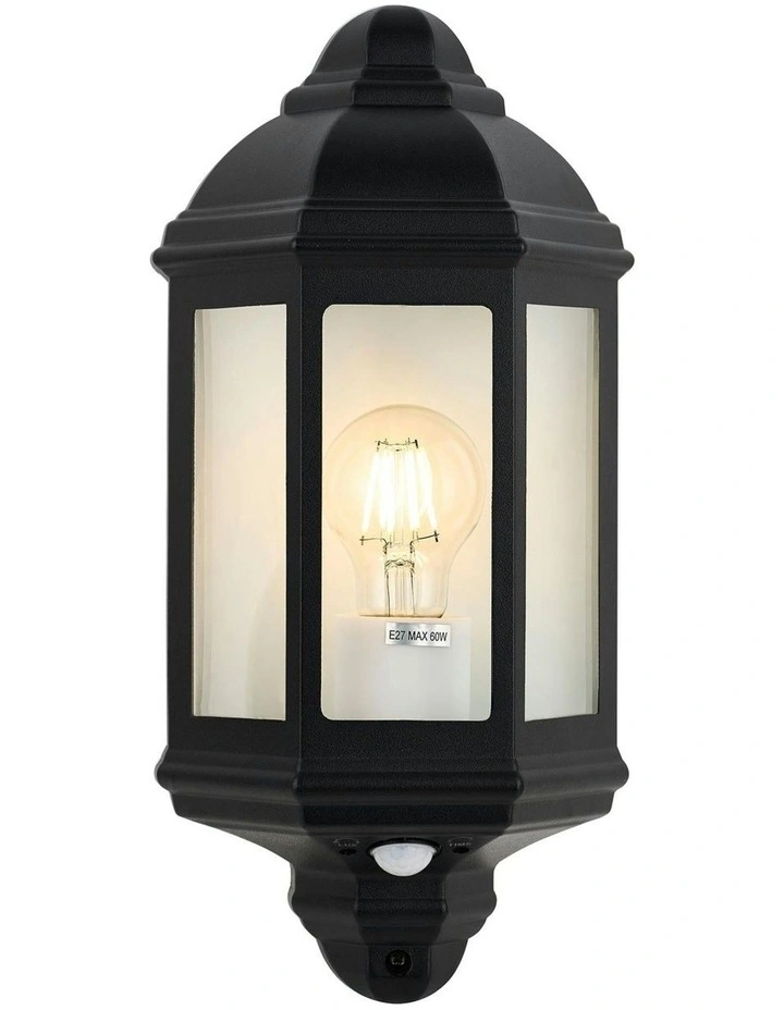 Avara Outdoor Wall Sconce With Sensor in Black image 4