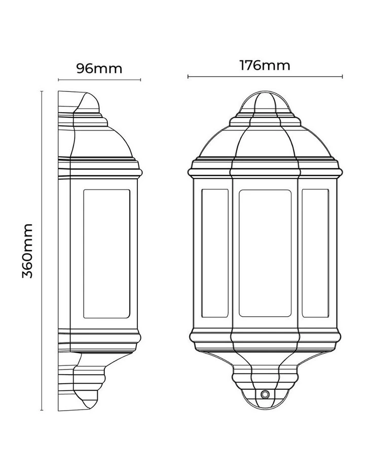 Avara Outdoor Wall Sconce With Sensor in Black image 5