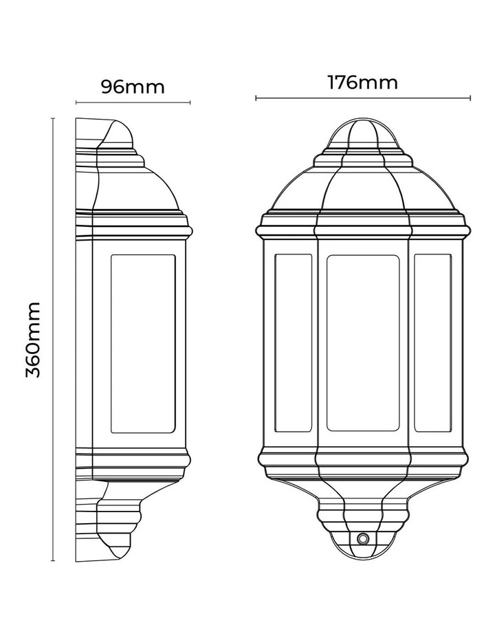 Avara Outdoor Wall Sconce in Black image 4