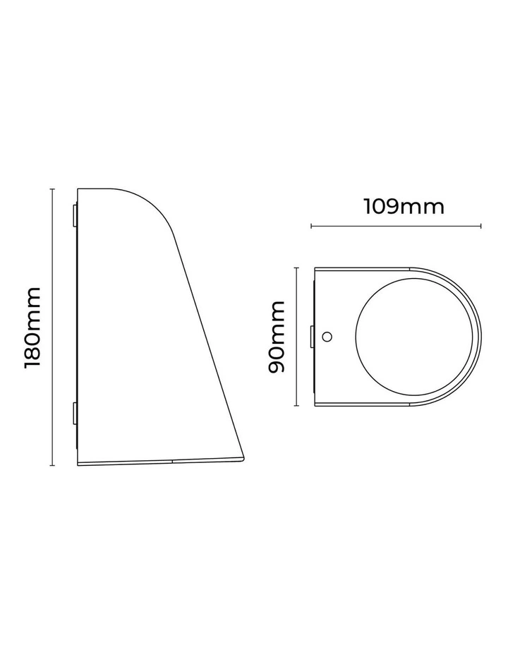 Kelro Cone Outdoor Wall Light in Black image 4