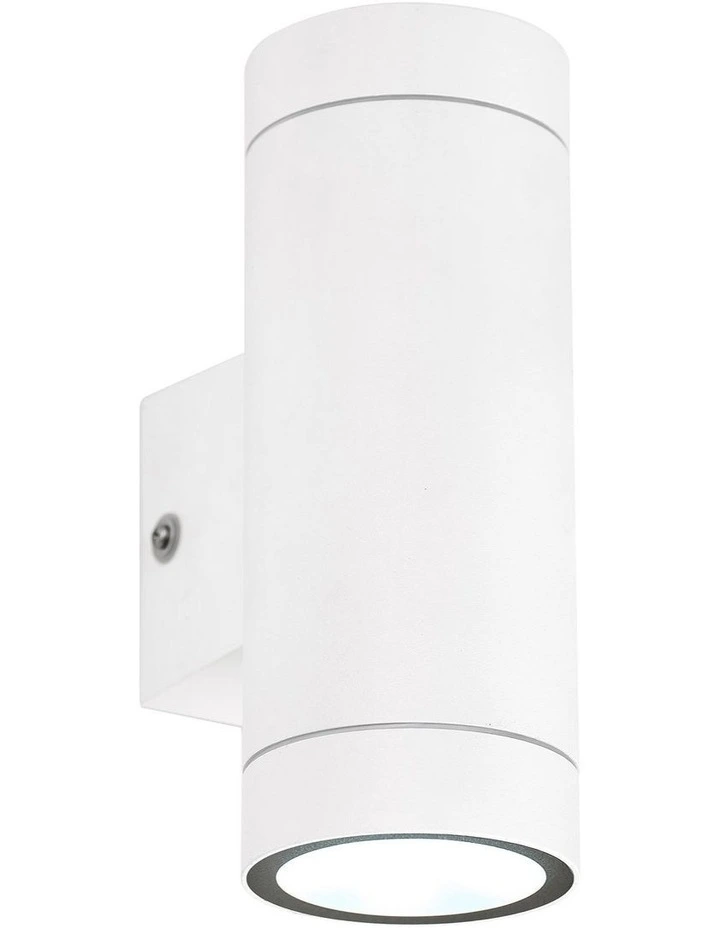 Truvo Down Outdoor Wall Light in White image 1