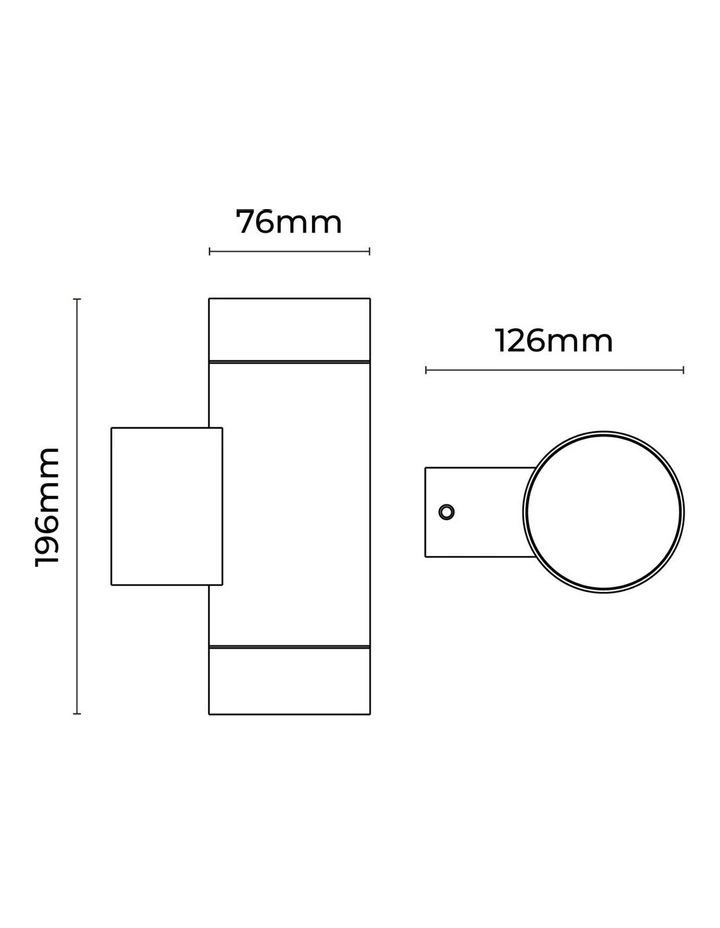 Truvo Down Outdoor Wall Light in White image 4