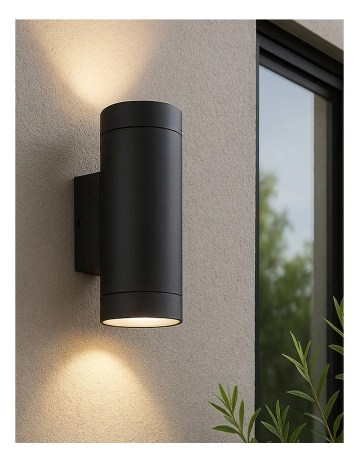 Truvo CCT LED Up/Down Outdoor Wall Light in Black image 2