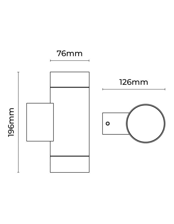 Truvo CCT LED Up/Down Outdoor Wall Light in Black image 4