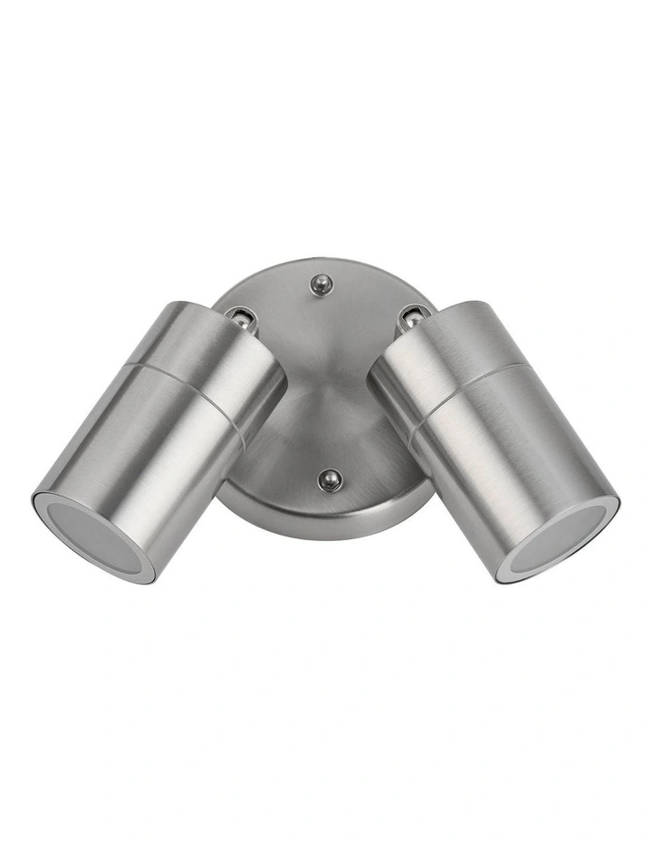 Zyven Adjustable2-Light Outdoor Wall Spotlight in Polished Silver image 3