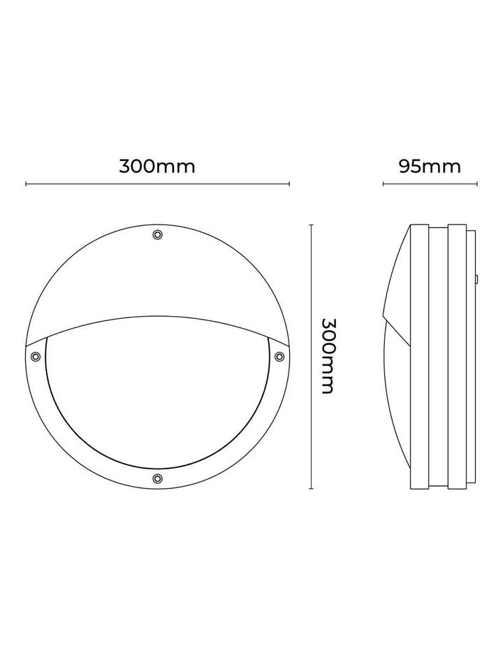 Omira CCT LED Outdoor Bunker With Eyelid in Black image 4